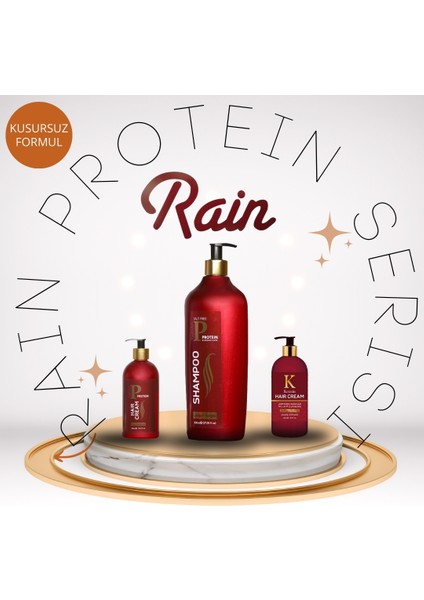 Protein Serisi: Saçlarınızı Güçlendiren 3 Lü Şampuan ve Durulanmayan Krem Bakım Seti
