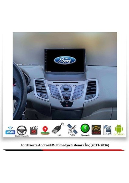Ford Fiesta 2009-2011 Android 10 Multimedya Tv USB Kamera 2gb Ram modelleri