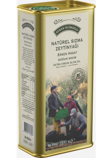 1 Lt Naturel Sızma Zeytinyağı (Teneke)