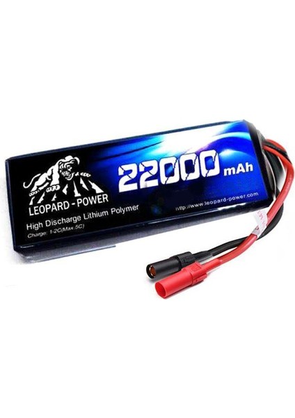 Leopard Power 22000 mAh 7.4V 2S 25C UAV & Multirotor Lityum Polimer Lipo Batarya Pil