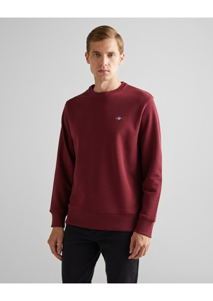 Erkek Bordo Regular Fit Bisiklet Yaka Sweatshirt 2006065.638