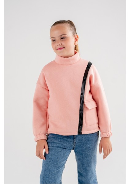 Kız Çocuk Beli Lastikli Üç Iplik Sweatshirt G4515