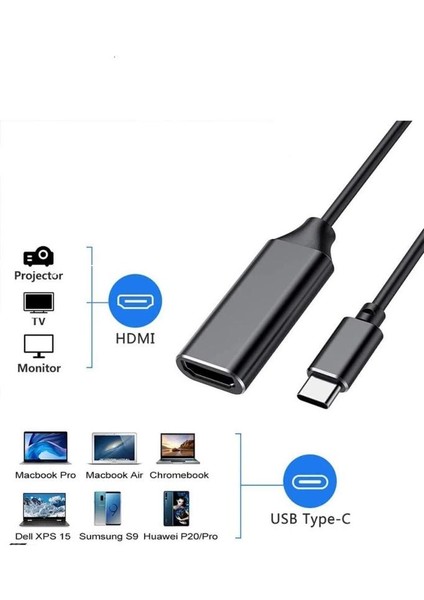 AL-C55 Type-C To Ultra HDMI 4K Adaptör