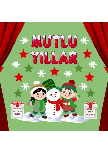 Mutlu Yıllar Okul Pano Süsü 03