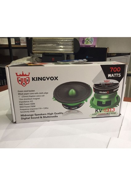 KV1313 Model 13 cm 700 W 100 Rms Kurşun Göbek Midrange