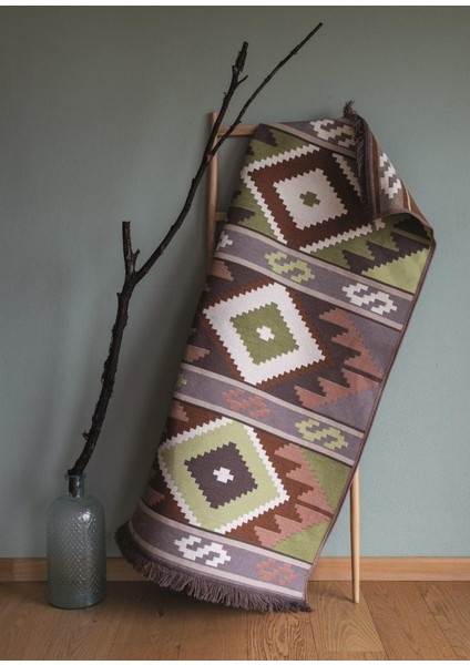 Çift Taraflı Kilim, Makinede Yıkanabilir, Modern Desenli, 80*150 cm , SA1583B fiyatları