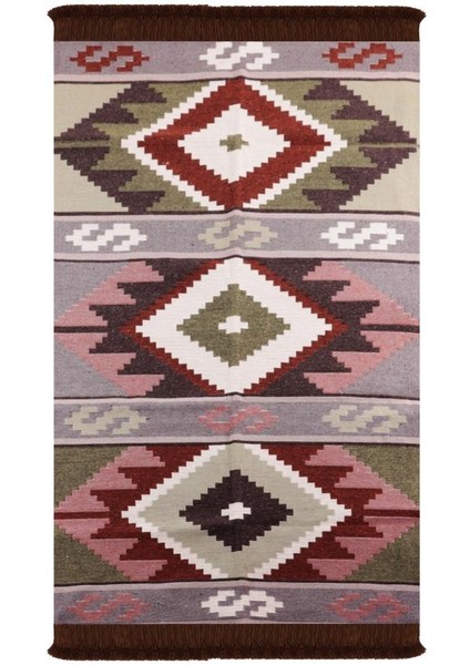 Çift Taraflı Kilim, Makinede Yıkanabilir, Modern Desenli, 80*150 cm , SA1583B