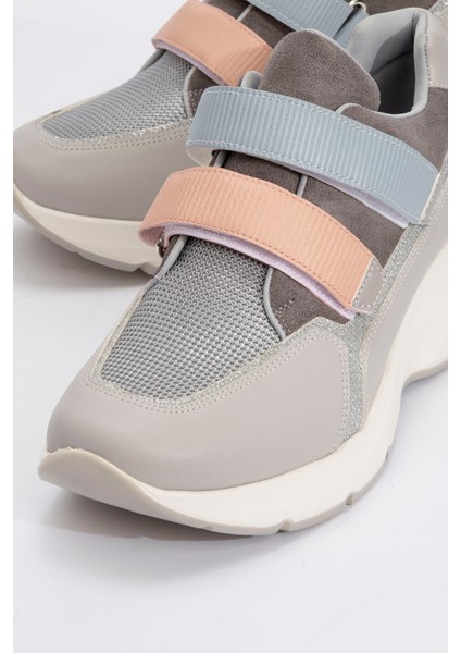 Berge Buz Multi Kadın Cırtlı Dolgu Taban Spor Sneakers modelleri