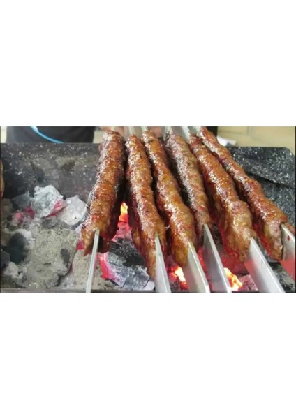 Profosyonel Kaliteli Silme Demir Kıyma Şiş 55 Cm (Adana-Urfa-Antep Kebap Şişi) 3 Adet