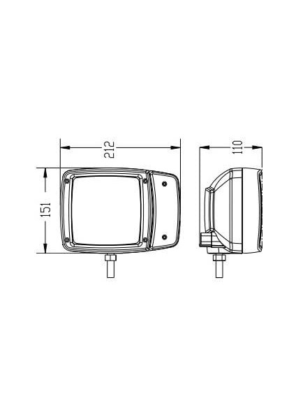 12V ÖN FAR SİNYALLİ (SOKETLİ ALTTAN BAĞLANTILI) İŞ MAKİNASI SOL