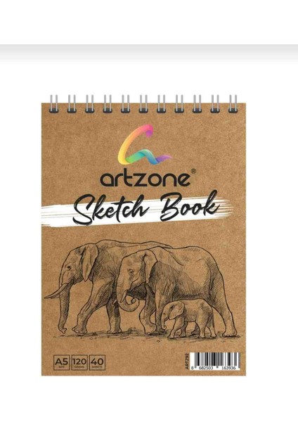 Sketch Book A5 40 Yaprak 120 gr Kaliteli Kağıt Defter
