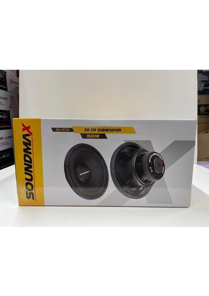 SX-RT12 30 cm Kabinli Subwoofer Bas 1500 Watt Maximum
