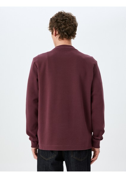 Bisiklet Yaka Pamuklu Basic Sweatshirt fırsatları