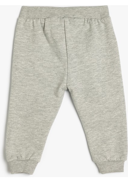 Beli Bağlamalı Pamuk Karışımlı Basic Jogger Eşofman Altı