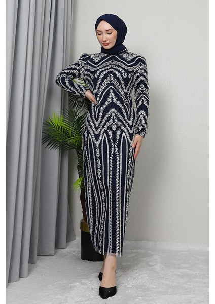 Ceren Tesettür Elbise Lacivert fırsatları