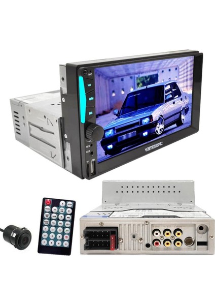 Kamosonic Double Teyp 7" 4X45W Mırrorlınk Bt/usb/sd/mp5/aux/fm Kameralı Tofas Seri KS-G751 KS-G751