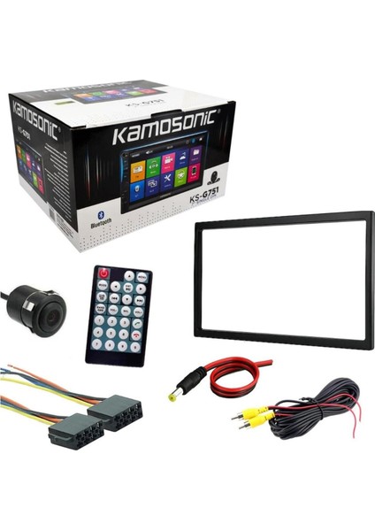 Kamosonic Double Teyp 7" 4X45W Mırrorlınk Bt/usb/sd/mp5/aux/fm Kameralı Tofas Seri KS-G751 KS-G751 modelleri