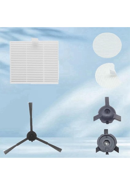 T20+ Robot Süpürge Için 19 Parçalı Aksesuar Seti: Ana Fırça, Toz Torbası, Hepa Filtre, Paspas Pedi, Yan Fırça (Yurt Dışından)