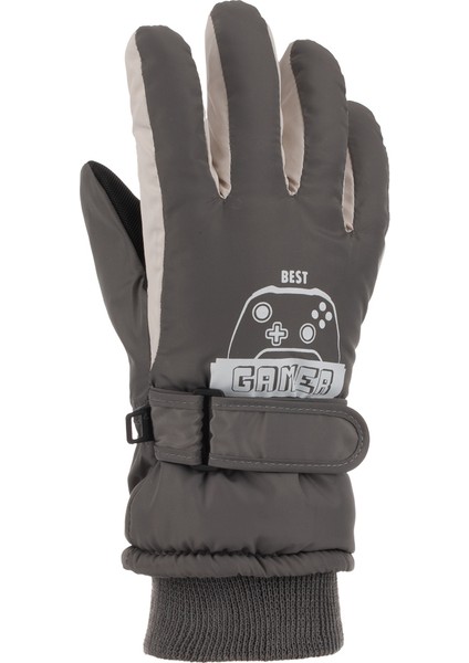 Kitti 4-8 Yaş Su Geçirmez Erkek Çocuk Kar Kayak Eldiveni