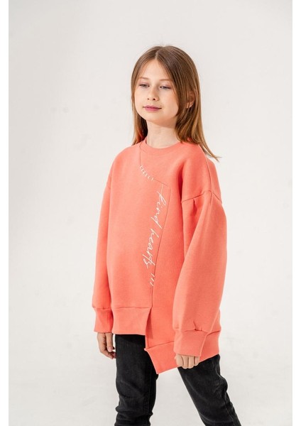 Kız Çocuk Asimetrik Üç Iplik Sweatshirt G4530 modelleri