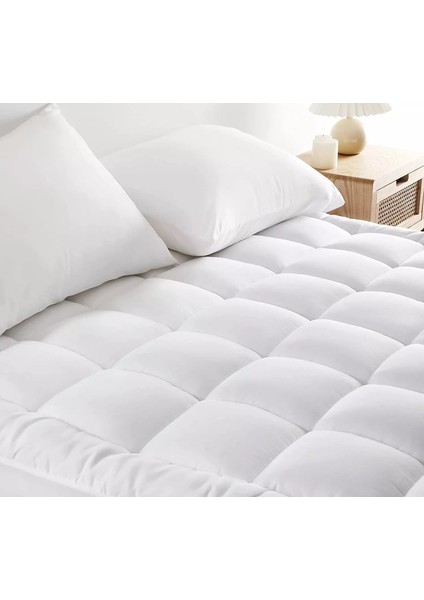 Topper 4.1 - Super Soft Yatak Pedi - Pamuk Kılıflı - Süper Yumuşak Nano Elyaf Dolgu