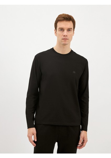 Erkek Regular Fıt Tişört-Siyah modelleri