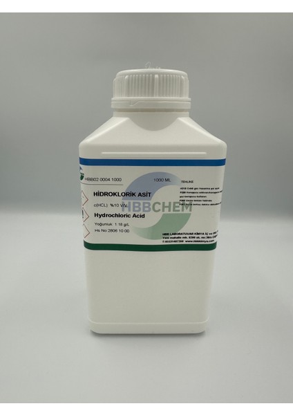 Hidroklorik Asit Çözeltisi %15 1 Litre