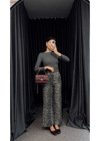Düz Kesim Leopar Jean
