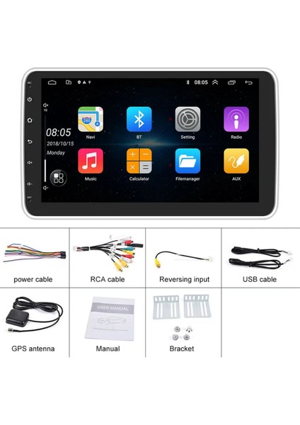 EM-3000 2/32GB Android Tek Din 10''inch Oto Araba Multimedya Teyp Car Play-Usb-Gps- Kamera Clasking fiyatları