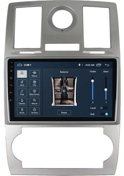 Chrysler 300C Android Carplay Navigasyon Multimedya Ekran Teyp 2gb Ram + 32GB HDD