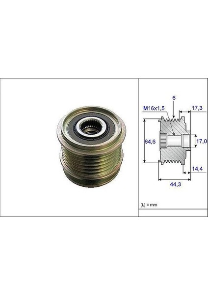 588084 Alternatör Rulmanı A4 05-08 A6 05-14 A6 Allroad Quattro 07-18 A7 11-13 06E903119E