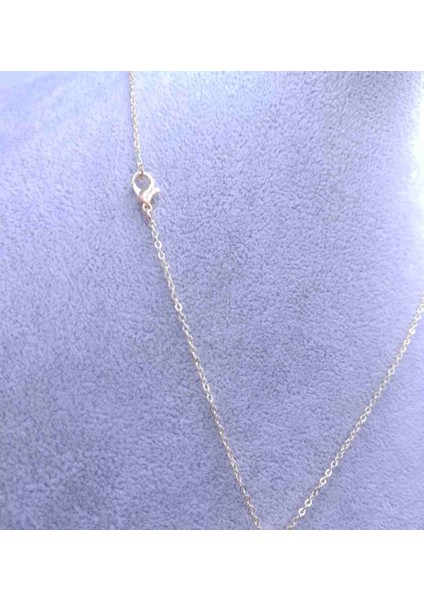 Altın Renk Pembe Baykuş Model Kolye
