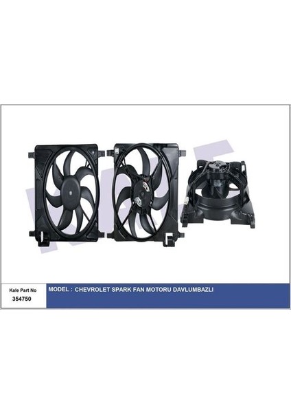 354750 Radyatör Fanı Motoru Komple Spark 95978940