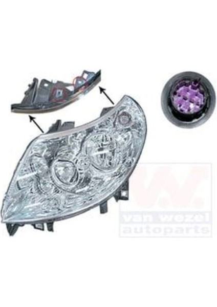 505207 Far Sol Elektrikli Motoru Uzerınde Ducato Boxer Jumper Iıı 06-14 E Sertıfıkalı 7 Pınlı 2741922