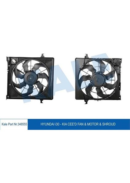 348555 Radyatör Fanı Komple I30 1.6 Crdı 2007-CEED 1.6 Crdı 2007- 253801H680