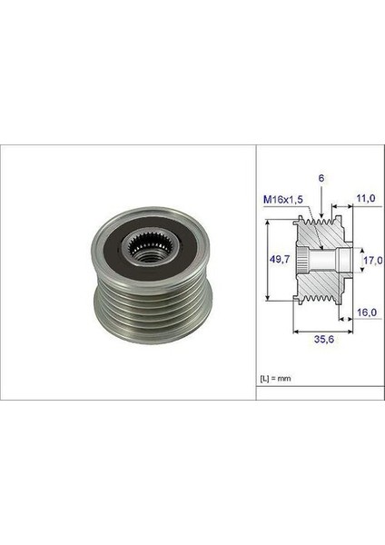 588030 Alternatör Kasnağı W203 00-07 W210 99-02 W163 99-04 A0002020919