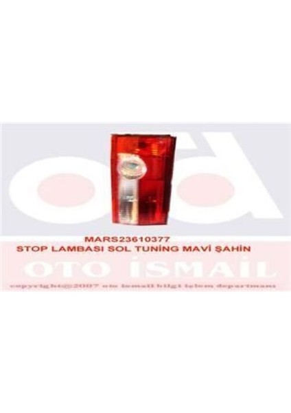 610377 Stop Lambası Sol Duylu Doğan Slym (Modıfıye Tip) Mavi