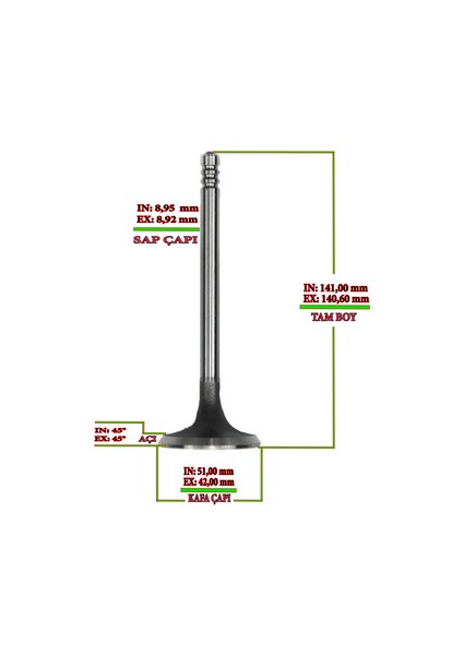 103211208 Subap Takımı Farklı 0.50 Isuzu Champion 37777015001