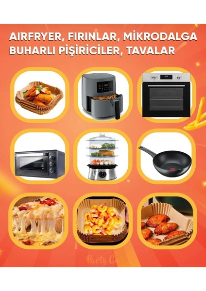 Anfora Life Airfryer Pişirme Kağıdı (Yağlı Kağıt) xl-xxl(50 Adet)