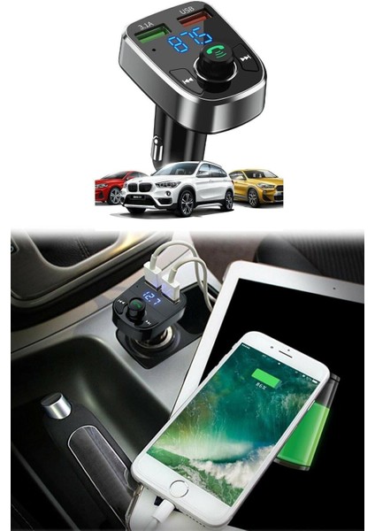 Jaguar Mercedes Benz Bmw Mini Jeep Uyumlu Fm Transmitter Bluetooth Araç Kiti Araba Müzik Mp3 Çalar indirimleri