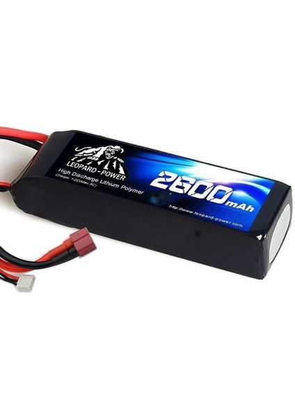 Leopard Power 2600 mAh 14.8V 4S 25C Lityum Polimer Lipo Batarya Pil T Plug