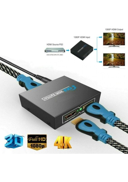 Hdmı Çoklayıcı 1 Giriş 2 Çıkış (Orjinal Ürün )