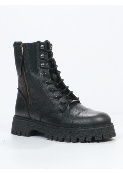 Geillis Deri Siyah Outdoor Kadın Bot 102 23845