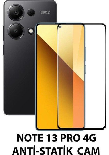 Xiaomi Redmi Note 13 Pro 4g Uyumlu Anti-Statik 3D Temperli Cam Ekran Koruyucu