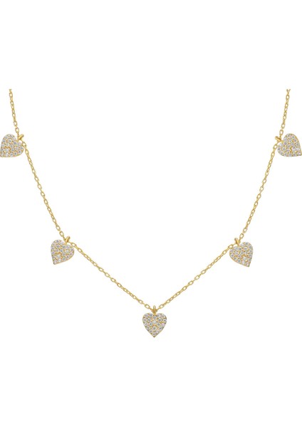 Sallantılı Kalp Kolye 718918 Gold