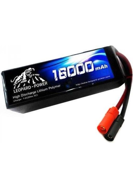 Leopard Power 16000 mAh 22.2V 6S 25C UAV & Multirotor Lityum Polimer Lipo Batarya Pil XT150 Plug