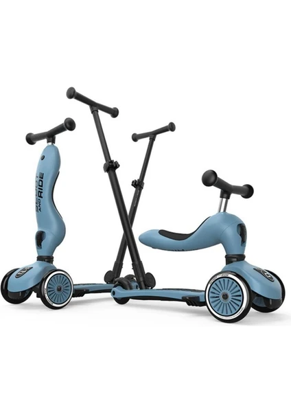 Scoot And Ride Push And Go Ebeveyn Kontrollü Çocuk Scooter Steel 240527-00071