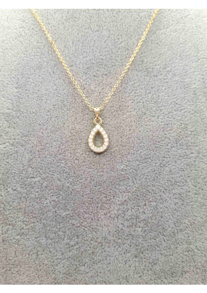 Altın Renk Beyaz Damla Model Kolye fiyatları