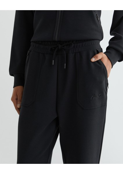Kadın Siyah Regular Fit Logolu Eşofman Altı 42624316T.5