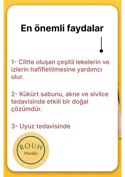 Kükürt Tozu Sabunu Doğal Bir Sabundur 130 G